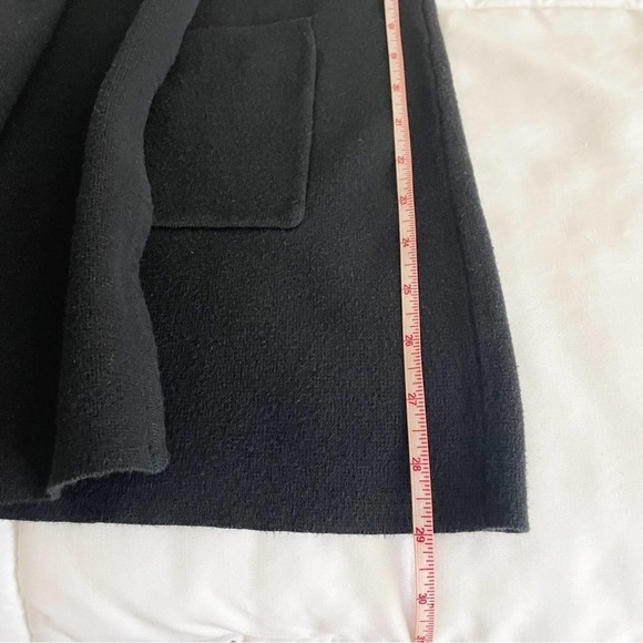 CHICO’S Black Open Front Patch Pocket Sleeveless Sweater Size Small - Picture 5 of 9